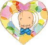 Gif animé coeur bébé